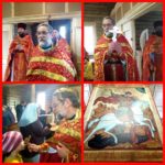 Первая Божественная литургия в храме святого великомученика Георгия Победоносца агрогородка Гомель